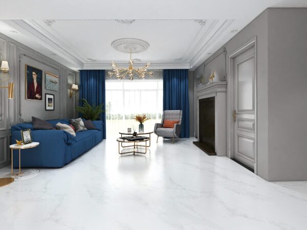 BHW-0040 КЕРАМОГРАНИТ BASCONI HOME WHITE MARBLE 600X1200X8 FULL BODY SOFT POLISHED (GOLD)