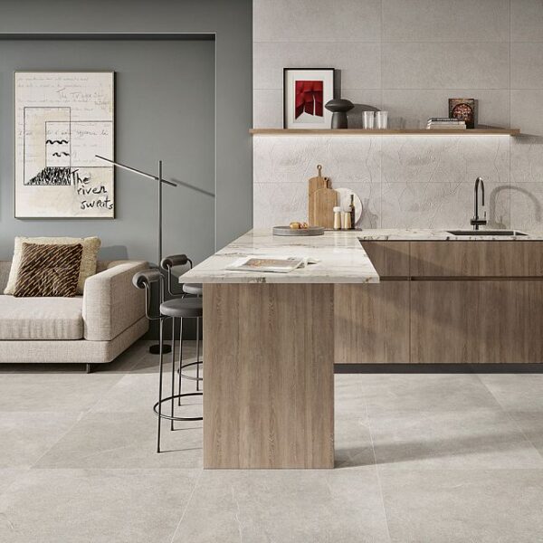 LOVE CERAMIC TILES КЕРАМОГРАНИТ SENSE AMAZON LIGHT GREY 35Х100X0,8 RETT