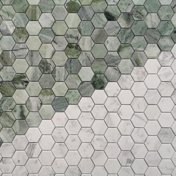 ONICE VERDE OLIVA POL HEX 23X40X7