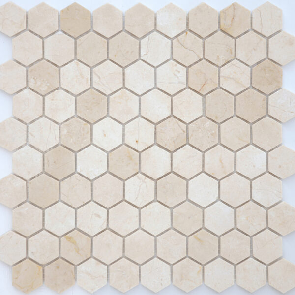 CREMA MARFIL MAT HEX 18X30X6