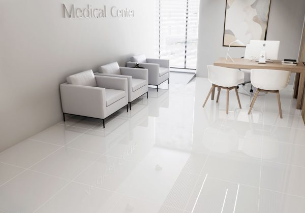 КЕРАМОГРАНИТ MONO SNOW WHITE 60X60 POLISHED — изображение 2