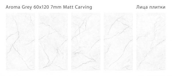 КЕРАМОГРАНИТ МАТОВЫЙ C ЭФФЕКТОМ КАРВИНГА MODERN AROMA GREY 60X120 7ММ MATT CARVING — изображение 2