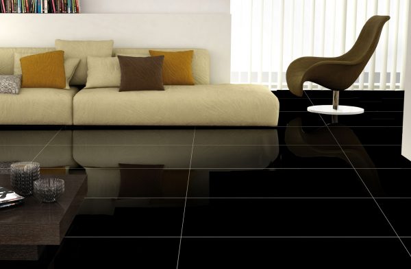 КЕРАМОГРАНИТ MONO BLACK MIRROR 60Х120 HIGH GLOSS — изображение 2