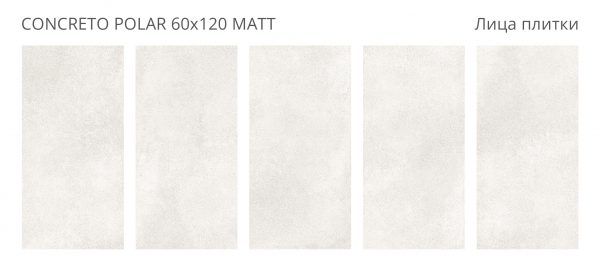 КЕРАМОГРАНИТ CONCRETO CONCRETO POLAR 60X120 MATT — изображение 2
