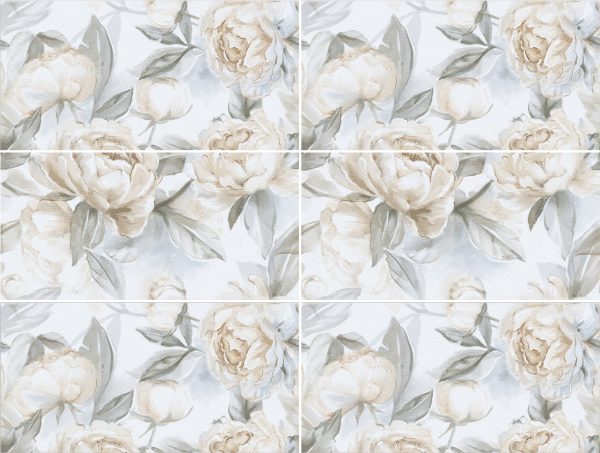 КЕРАМОГРАНИТ DECORS ELITE PEONIES DECOR A+B 60X120 MATT (2 ШТ В КОМПЛ) — изображение 2