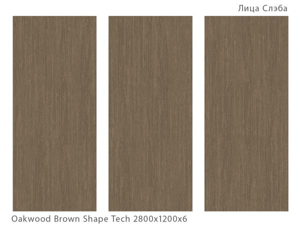 КЕРАМИЧЕСКИЕ СЛЭБЫ MATT OAKWOOD BROWN SHAPE TECH 2800Х1200Х6ММ — изображение 2