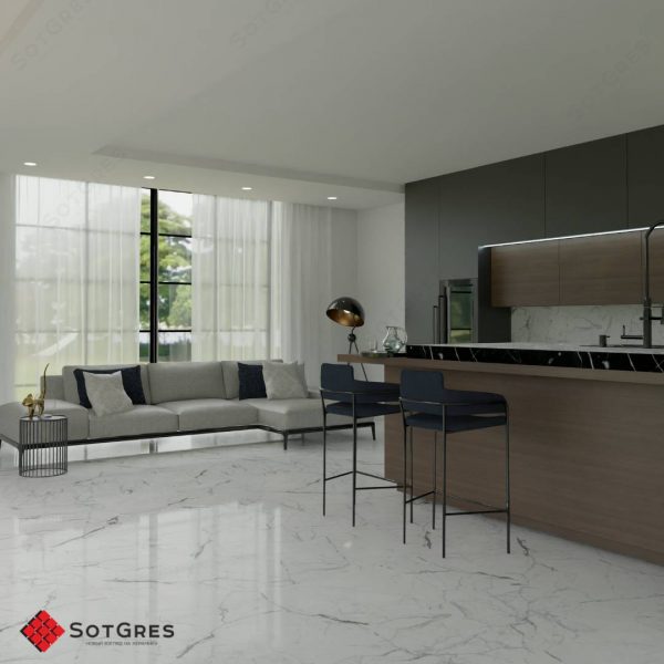 ELEGANT STATUARIO 60Х60 ГЛЯНЦЕВЫЙ КЕРАМИЧЕСКИЙ ГРАНИТ — изображение 3