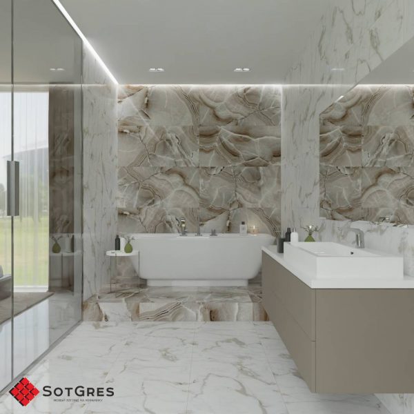MODERN STATUARIO 120Х60 ГЛЯНЦЕВЫЙ КЕРАМИЧЕСКЙ ГРАНИТ — изображение 2