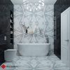 BOOKMATCH SCATTER WHITE 60Х60 ГЛЯНЦЕВЫЙ КЕРАМИЧЕСКИЙ ГРАНИТ — изображение 3