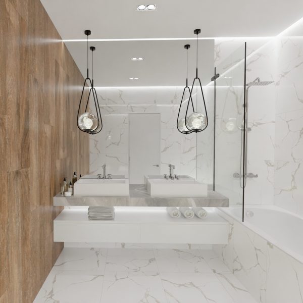 CARRARA WHITE 60Х60 ГЛЯНЦЕВЫЙ КЕРАМИЧЕСКИЙ ГРАНИТ — изображение 5
