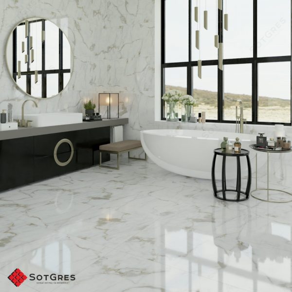 MODERN STATUARIO 120Х60 ГЛЯНЦЕВЫЙ КЕРАМИЧЕСКЙ ГРАНИТ