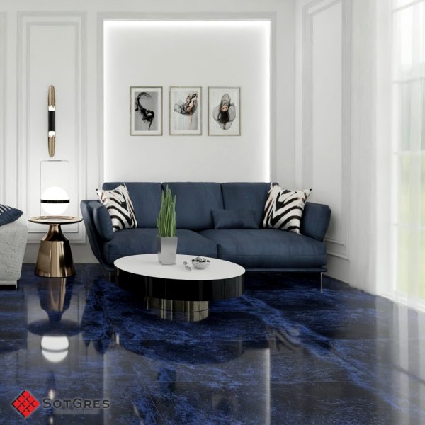 BELLIZA BLUE HG 120Х60 ГЛЯНЦЕВЫЙ КЕРАМИЧЕСКЙ ГРАНИТ — изображение 5
