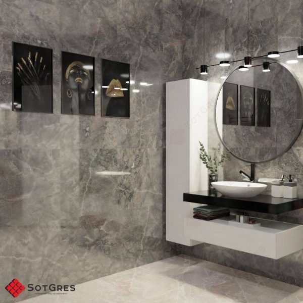 GRIGIO NUOVALATO 60Х60 ГЛЯНЦЕВЫЙ КЕРАМИЧЕСКИЙ ГРАНИТ — изображение 4