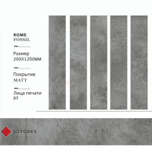 ROME FOSSIL 20Х120 МАТОВЫЙ КЕРАМИЧЕСКИЙ ГРАНИТ