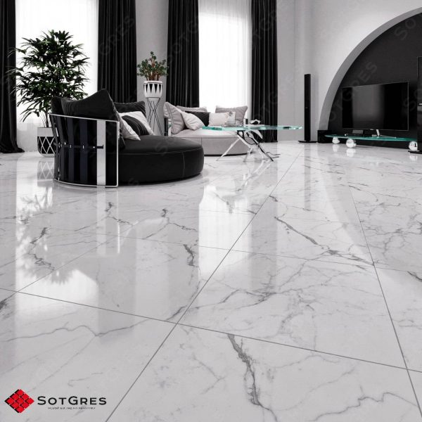 ELEGANT STATUARIO 60Х60 ГЛЯНЦЕВЫЙ КЕРАМИЧЕСКИЙ ГРАНИТ