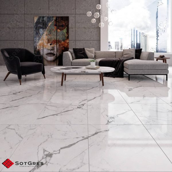 ELEGANT STATUARIO 60Х60 ГЛЯНЦЕВЫЙ КЕРАМИЧЕСКИЙ ГРАНИТ — изображение 2