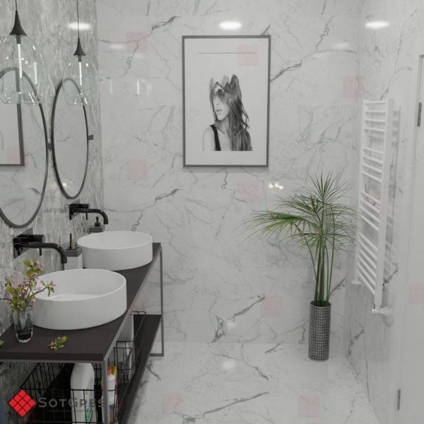 ELEGANT STATUARIO 60Х60 ГЛЯНЦЕВЫЙ КЕРАМИЧЕСКИЙ ГРАНИТ — изображение 6