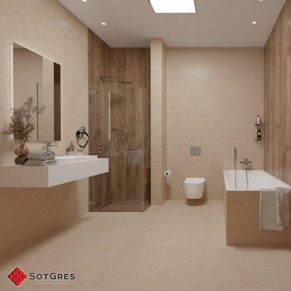 TIZORA CREMA 60X120 МАТОВЫЙ КЕРАМИЧЕСКИЙ ГРАНИТ — изображение 2