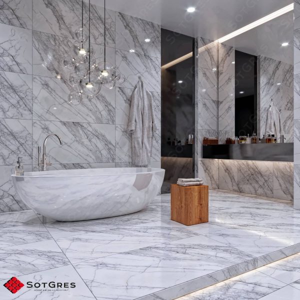 STORMS WHITE 60Х120 ГЛЯНЦЕВЫЙ КЕРАМИЧЕСКИЙ ГРАНИТ
