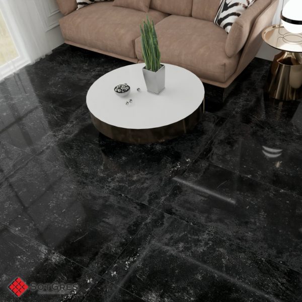 BELLIZA BLACK HG 120Х60 ГЛЯНЦЕВЫЙ КЕРАМИЧЕСКЙ ГРАНИТ — изображение 3