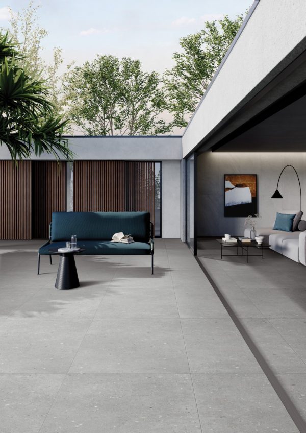 КЕРАМОГРАНИТ VITRA FLAKECEMENT СЕРЫЙ МАТR10A 60X120 — изображение 4