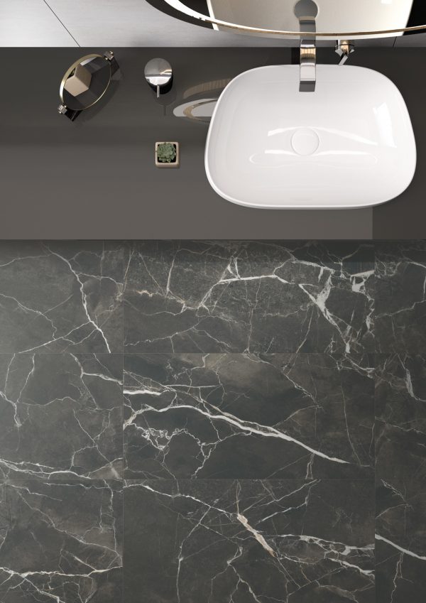 КЕРАМОГРАНИТ VITRA SILKMARBLE ПОРТО НЕРО K947790R0001VTET МАТR9 60X60 (1,80) — изображение 2