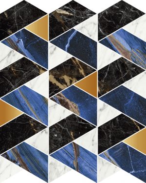 КЕРАМОГРАНИТ RHAPSODY MOSAIC MOOD BLUE 30X34