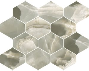 МОЗАИКА JADE MALACHITE DECORO NINFA 27,7X35