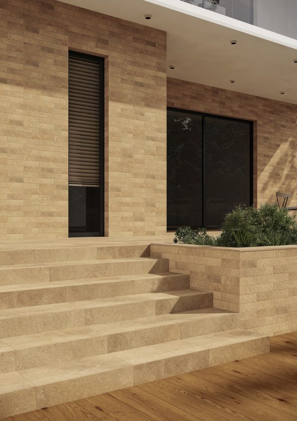 ПЛИТКА ФАСАДНАЯ CERAMIKA PARADYZ EREMITE BEIGE ELEWACJA STRUKTURA MAT 40X6,6 (0,79) — изображение 3