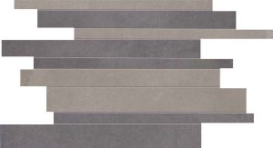 МОЗАИКА MOS.BRICK GREY BLACK   30X40