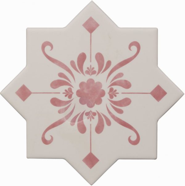 КЕРАМИЧЕСКАЯ ПЛИТКА BECOLORS STAR 13,25X13,25 DEC. STENCIL CORAL