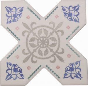 Керамическая плитка BECOLORS CROSS 13,25X13,25 DEC. ARABESQUE КЕРАМИЧЕСКАЯ ПЛИТКА BECOLORS CROSS 13,25X13,25 DEC. ARABESQUE