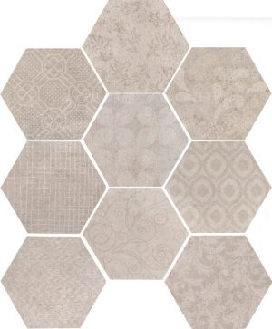 Керамическая плитка ESAGONA FABRIC SHABBY CHIC 24x27,7  (56 B) КЕРАМИЧЕСКАЯ ПЛИТКА ESAGONA FABRIC SHABBY CHIC 24X27,7  (56 B)