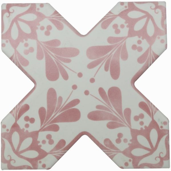 КЕРАМИЧЕСКАЯ ПЛИТКА BECOLORS CROSS 13,25X13,25 DEC. STENCIL CORAL