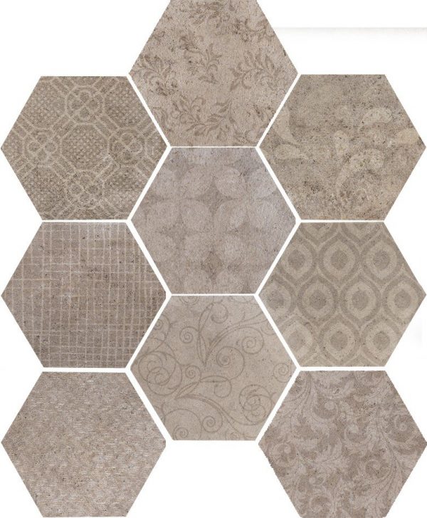 Керамическая плитка ESAGONA FABRIC NATURAL 24x27,7  (56 B) КЕРАМИЧЕСКАЯ ПЛИТКА ESAGONA FABRIC NATURAL 24X27,7  (56 B)