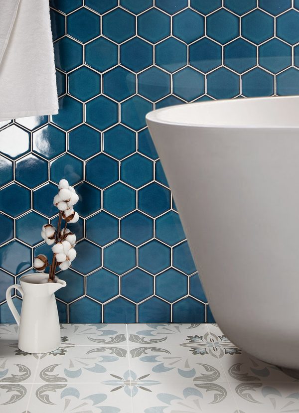 HEXAGON BIG DEEP BLUE GLOSSY 95X110 — изображение 4