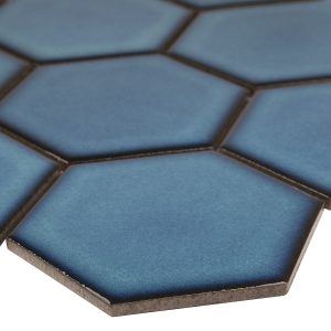 HEXAGON BIG DEEP BLUE GLOSSY 95X110