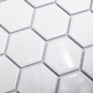 HEXAGON SMALL WHITE GLOSSY 51X59