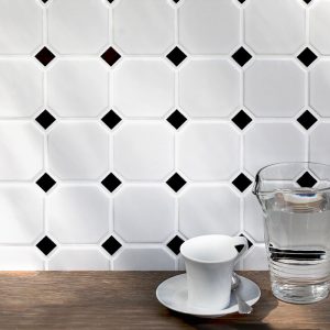 OCTAGON BIG WHITE/BLACK MATT