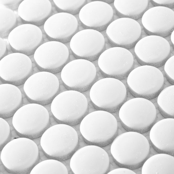 PENNY ROUND WHITE MATT