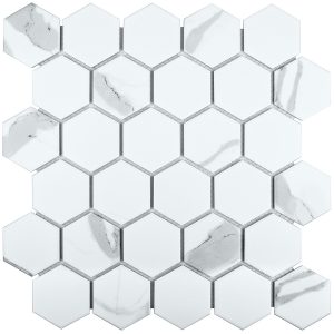 HEXAGON SMALL CARRARA MATT 51X59