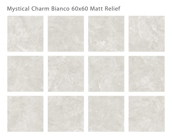 MYSTICAL CHARM BIANCO 60X60 RELIEF MATT