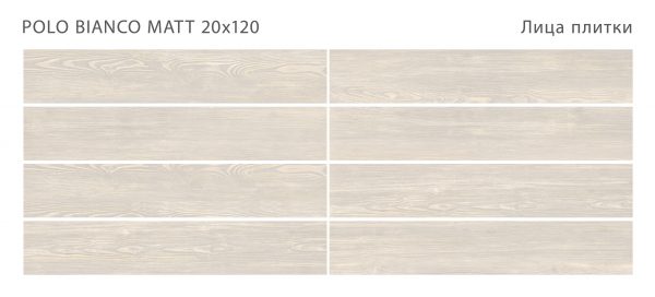 POLO BIANCO 20X120 MATT