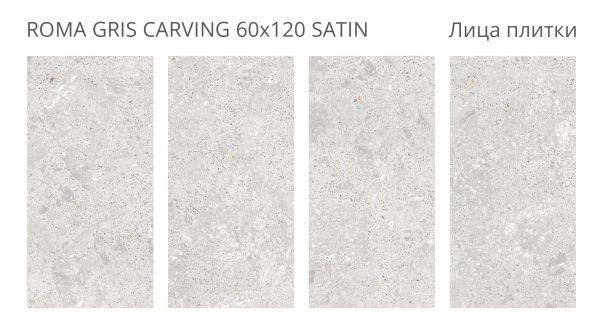 ROMA GRIS 60X120 CARVING SATIN