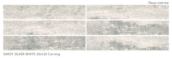 SAVOY SILVER WHITE 20X120 CARVING