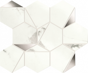 МОЗАИКА MARVEL STATUARIO SUPREMO PLATINO HEX SHINY