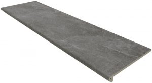 КЕРАМИЧЕСКАЯ ПЛИТКА PELDAÑO REDONDO 120 PETRA ANTRACITA LISO