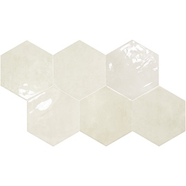 ПЛИТКА DNA SPARK IVORY GLOSSY HEX 15Х17,3 (0,617)