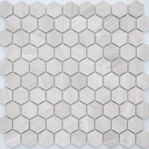 TRAVERTINO SILVER MAT HEX 18X30X6 (ПУ)
