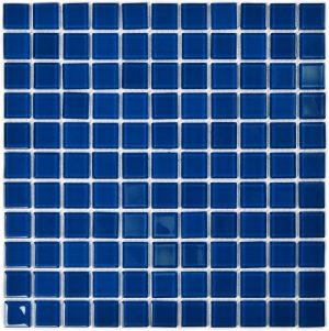 ПЛИТКА ДЕКОРАТИВНАЯ СТЕКЛЯННАЯ DEEP BLU/СИНЯЯ ГЛУБИНА 4*25*25 300*300